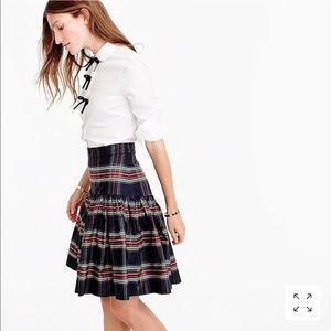 J.Crew Stewart Plaid Taffeta Skirt
